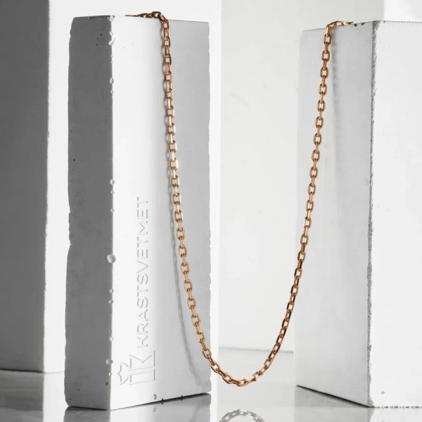 Цепь из красного золота 585, плетение «Якорь»